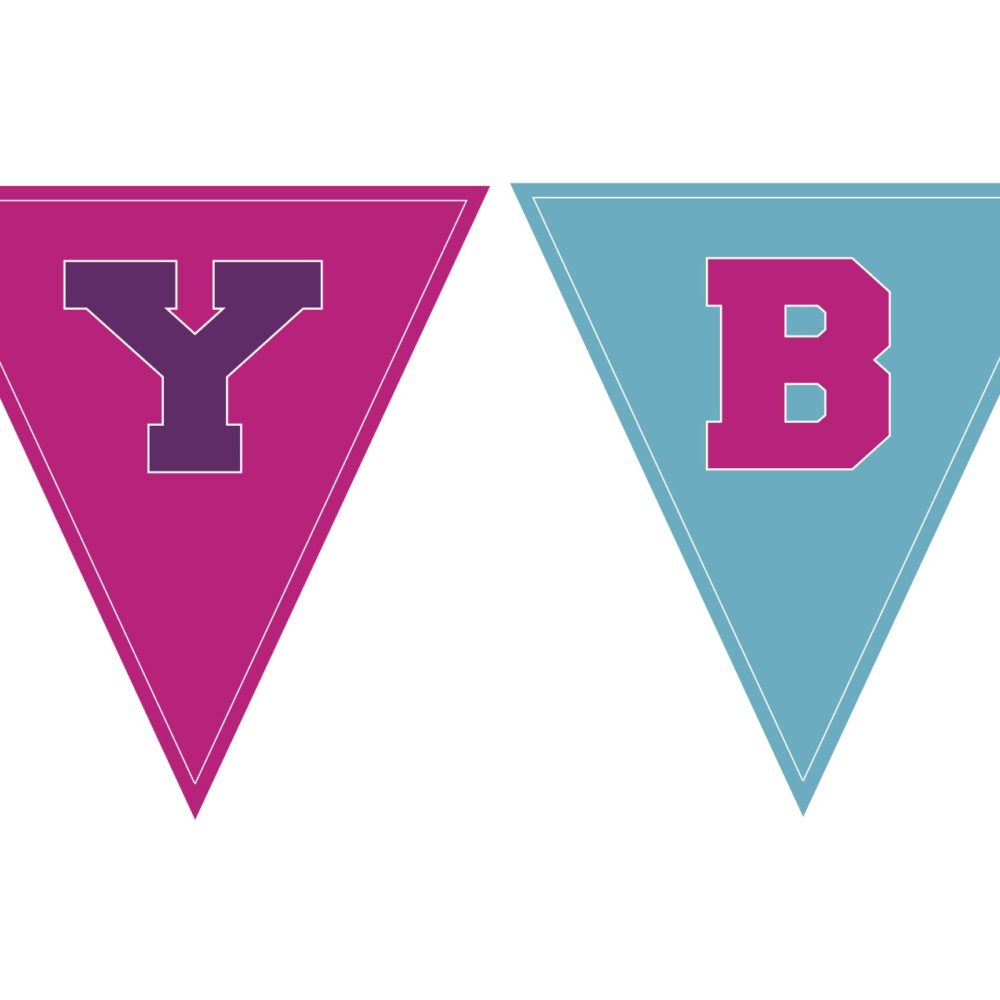 Customizable Cheer Party Printable Pennant Banner - Cheer Mania Party