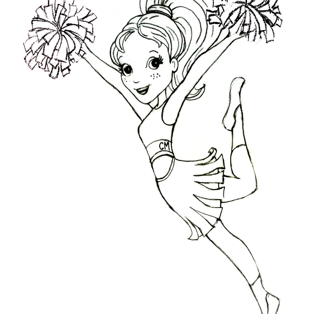 Customizable Cheer Party Printable Coloring Books - Cheer Mania Party